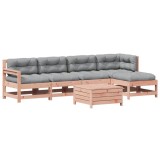 Set mobilier de gradina cu perne, 6 piese, lemn masiv Douglas