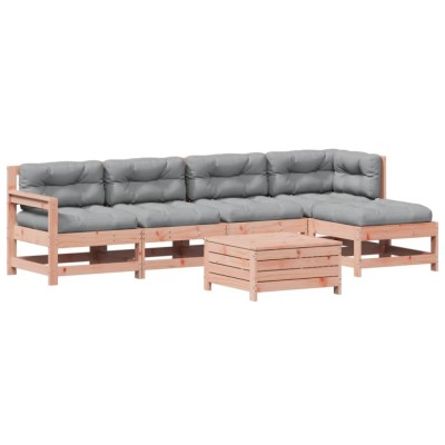 Set mobilier de gradina cu perne, 6 piese, lemn masiv Douglas foto