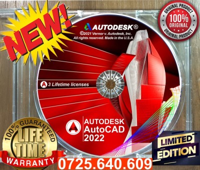 AutoCAD 2022 - 3 PC uri Lifetime Licente Permanente- Acces Update foto