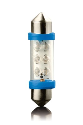Set 2 becuri auto Vecta cu 6 leduri 12V SV8,5 , 39 mm albastru tip sofit AutoDrive ProParts foto