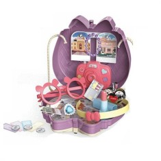 Geanta de frumusete pentru fete cu ochelari, produse cosmetice, un aparat de fotografiat si fotografii cu atractii, 22 accesorii, ATS
