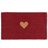 Cumpara ieftin Covoras intrare casa antiderapant Clayre &amp; Eef fibre cocos cauciuc 75x45 cm Rosu Crem