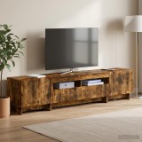 Cumpara ieftin Dulap TV LED cu 5 piese Stejar fumuriu Lemn prelucrat