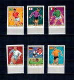Ajman 1970 - Campionatul Mondial de Fotbal, supratipar Brazilia campioana, serie nedantelata neuzata