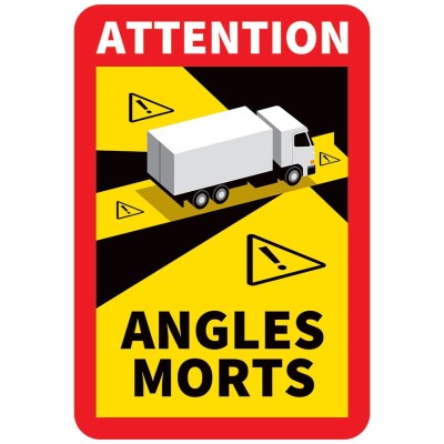 Set autocolante indicatoare &amp;bdquo;Unghi mort&amp;rdquo; FR (6 buc. &amp;ndash; camion) OMC foto