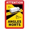 Set autocolante indicatoare &bdquo;Unghi mort&rdquo; FR (6 buc. &ndash; camion) OMC