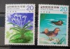 Coreea de Sud 1979 flori orhidee,păsări rate mandarine, serie 2v neștampilată, Nestampilat