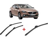 Cumpara ieftin Set 3 stergatoare VOLVO V40 Cross Country (526) 2012-2019, pentru parbriz si luneta, Bosch Aerotwin