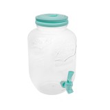Recipient din plastic transparent cu robinet, 4.4 l, deschidere si maner