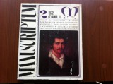 Revista Manuscriptum 2 / 1972 (7) Anul III editat Muzeul Literaturii Romane RSR