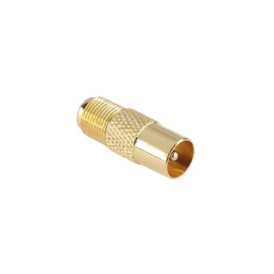 Adaptor F mama la TV tata, cupru aurit, L103001 foto