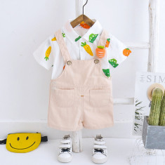 Salopeta cu camasuta - Happy vegetables (Marime Disponibila: 18-24 luni)