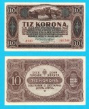 Ungaria (p#60) 10 Korona 1920 aUNC- 'Podul cu lanțuri' serie: a040 191.500; (ROG CITITI DETALIILE!)