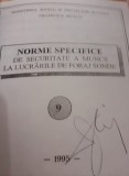 NORME SPECIFICE DE SECURITATE A MUNCII LA LUCRARILE DE FORAJ SONDAJE