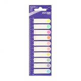 Etichete Indexare cu rigla 10A 20 file, 10 culori Pastel, 44x12mm