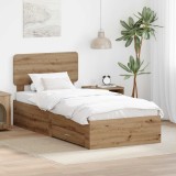 Cumpara ieftin Cadru de pat Stejar Artizanal 90 x 200 cm Lemn prelucrat