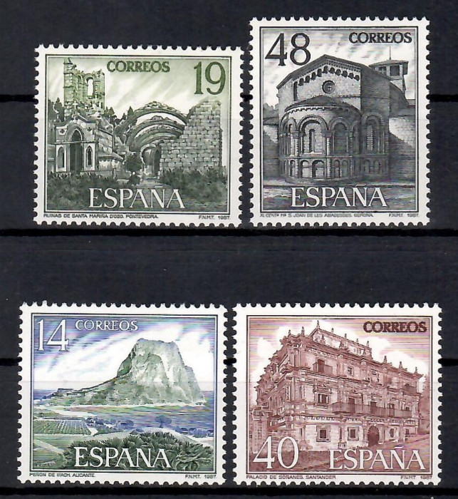 Spania 1987 - Obiective turistice, 2 serii, MNH