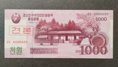 1000 Won Specimen, 2008 - Coreea de Nord foto