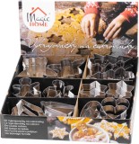 Set forme pentru prajituri de Craciun MagicHome, inox, 6 modele