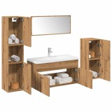 vidaXL Set mobilier de baie, 5 piese, stejar artizanal, lemn prelucrat 3328598