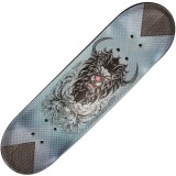 Skateboard Action One, dublu print, aluminiu, 70 x 20 cm, Multicolor, The King