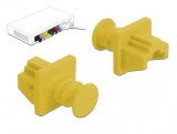 Set 10 buc protectie impotriva prafului pentru RJ45 Galben, Delock 86511