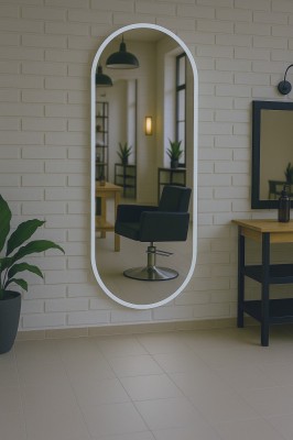 Consolă coafor frizerie oglindă coafor LED 170x70 PRO acrilic foto
