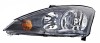 Far Ford Focus 1, 09.2001-11.2004 model ST170, Dreapta, tip bec H1+H7, reglare electrica, without covers; fara motoras reglare, ECE, culoare negru, D