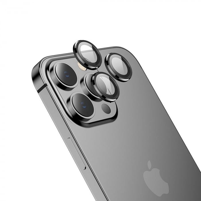 Folie Protectie Camera iPhone 15 Pro iPhone 15 Pro Max Negru