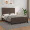Cadru de pat cu tablie, maro, 140x190 cm, piele ecologica GartenMobel Dekor