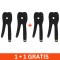 Set 2 protectii cot, material textil RDD044, negru, 1+1 gratis