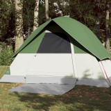 VidaXL Cort de camping cupolă pentru 3 persoane, verde, impermeabil