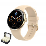 Ceas Smartwatch, 1.3&rdquo; AMOLED, Gold, Microfon incorporat, Apelare Bluetooth HD, Aluminiu, Auriu
