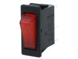 Comutator Basculant SPST ON-OFF 16A/250V cu Lampă Neon Roșie
