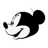 Sticker decorativ, Mickey Mouse, Negru, 79 cm, 10168ST