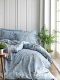 Lenjerie de pat pentru o persoana Single XXL (DE), Chicory - Blue, T&uuml;rkiz, Bumbac Ranforce