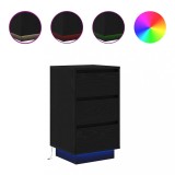 Cumpara ieftin Noptiera cu lumini LED Negru 38x34x65 cm