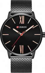 Ceas Curren Slim barbatesc, Elegant, Black - M8238N foto