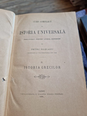 Curs Complet De Istoria Universala - Petru Rascanu (vol.2 Istoria Grecilor) foto