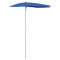 Umbrelă de grădină cu st&acirc;lp, azuriu, 180x90 cm, semirotundă