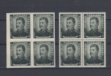 1949 LP 259 LP 259 a I. V. STALIN DANTELAT+NEDANTELAT BLOCURI DE 4 TIMBRE MNH, Nestampilat