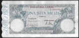 ROMANIA 100000 / 100.000 LEI 1946 - 20 decembrie , filigran orizontal [11] P - 58a.5