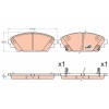 Set placute frana fata TRW, Mazda 3 (Bm, Bn), 07.2013-, 3 Sedan (Bm , Bn ), 09.2013-, Cx-3 (Dk), 01.2015-, Fata; puntea fata
