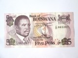 Botswana 5 Pula 1982 in stare foarte buna,bancnota din imagini la cel mai mic pret