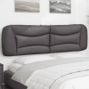 VidaXL Pernă pentru tăblie pat, gri, 180 cm, piele artificială 374610