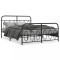 vidaXL Cadru pat metalic cu tăblie de cap/picioare, negru, 135x190 cm 377134