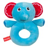 Zornăitoare Bebeluși Fisher Price Elefant Albastru 0+ Luni, Inel din Plus, Jucărie Senzorială Fete