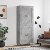 vidaXL Dulap &icirc;nalt, gri beton, 69,5x34x180, lemn compozit