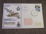 50 ani Royal Australian Air Force - Plic filatelic comemorativ Anglia ,temă Aviatică