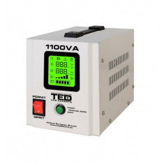 UPS pentru centrala TED Electric 1100VA / 700W Runtime extins utilizeaza 1 acumulator (neinclus) Sinusoidala Pura